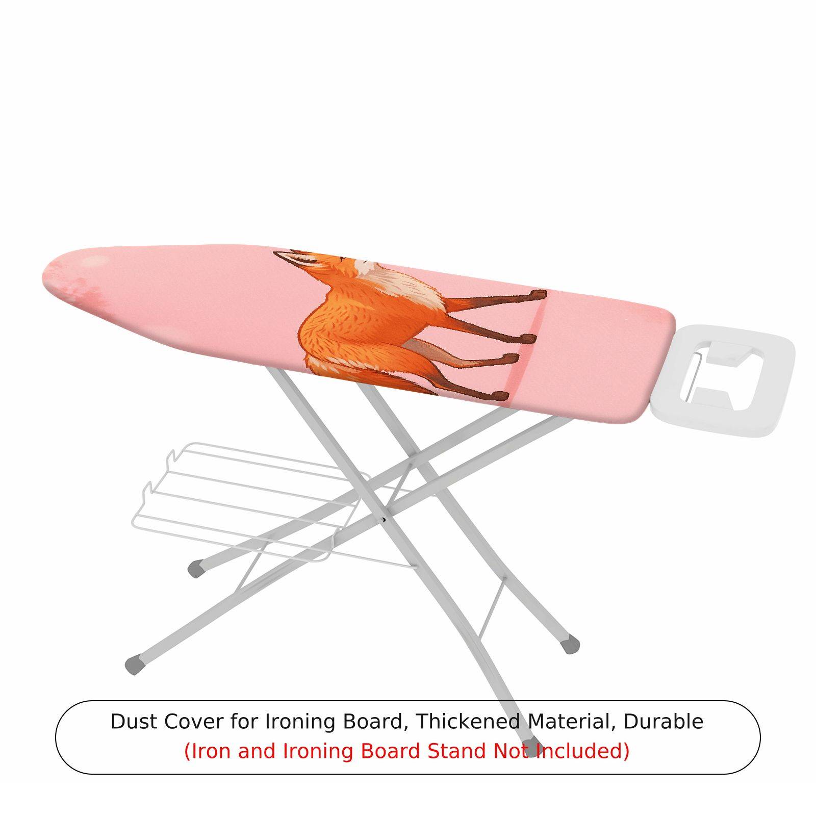 1-Piece Pink Fox Artistic Fun  Ironing Board Cover, Universal Size, Without Board