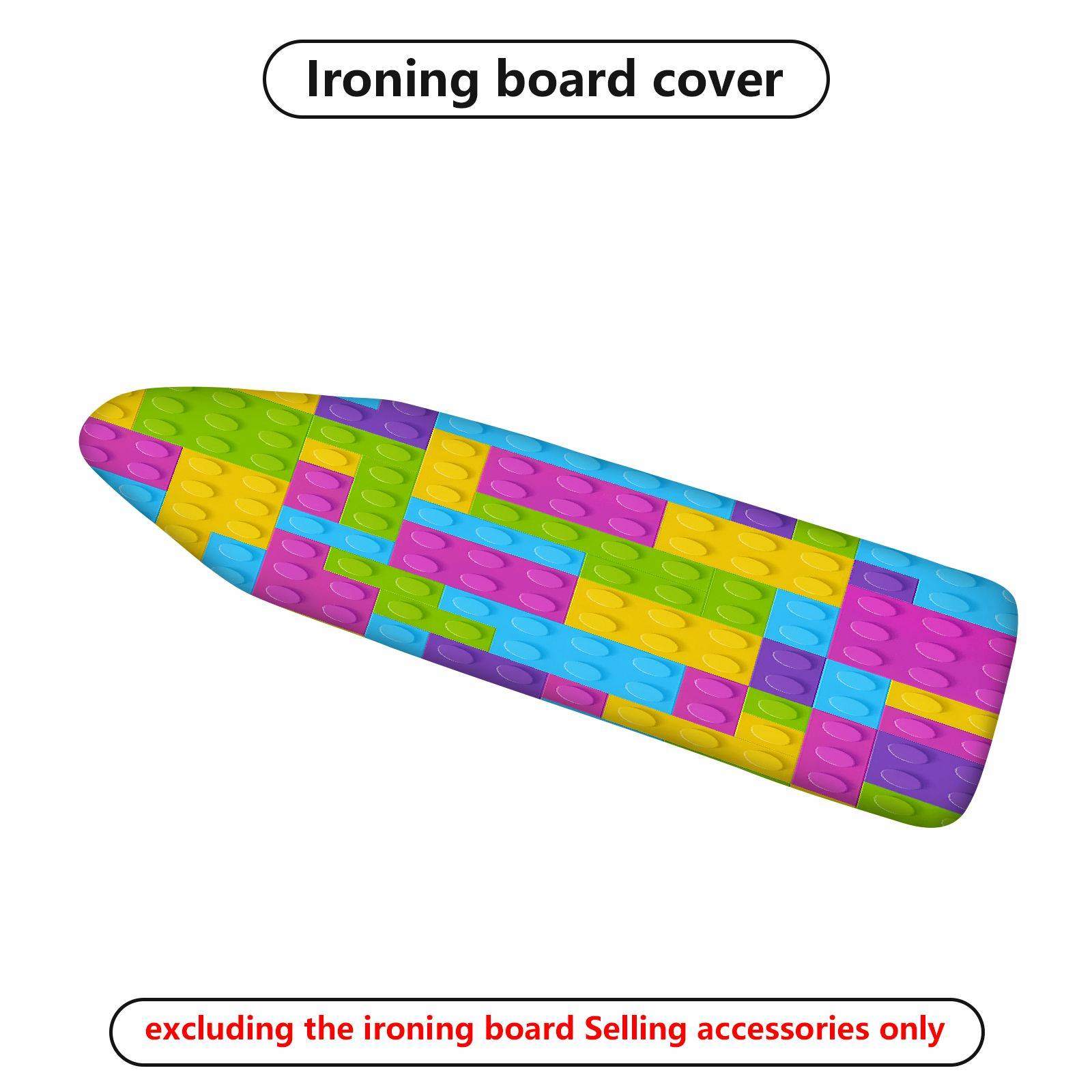 1-Piece Colorful Brick Pattern Fun Bright  Ironing Board Cover, Universal Size, Without Board