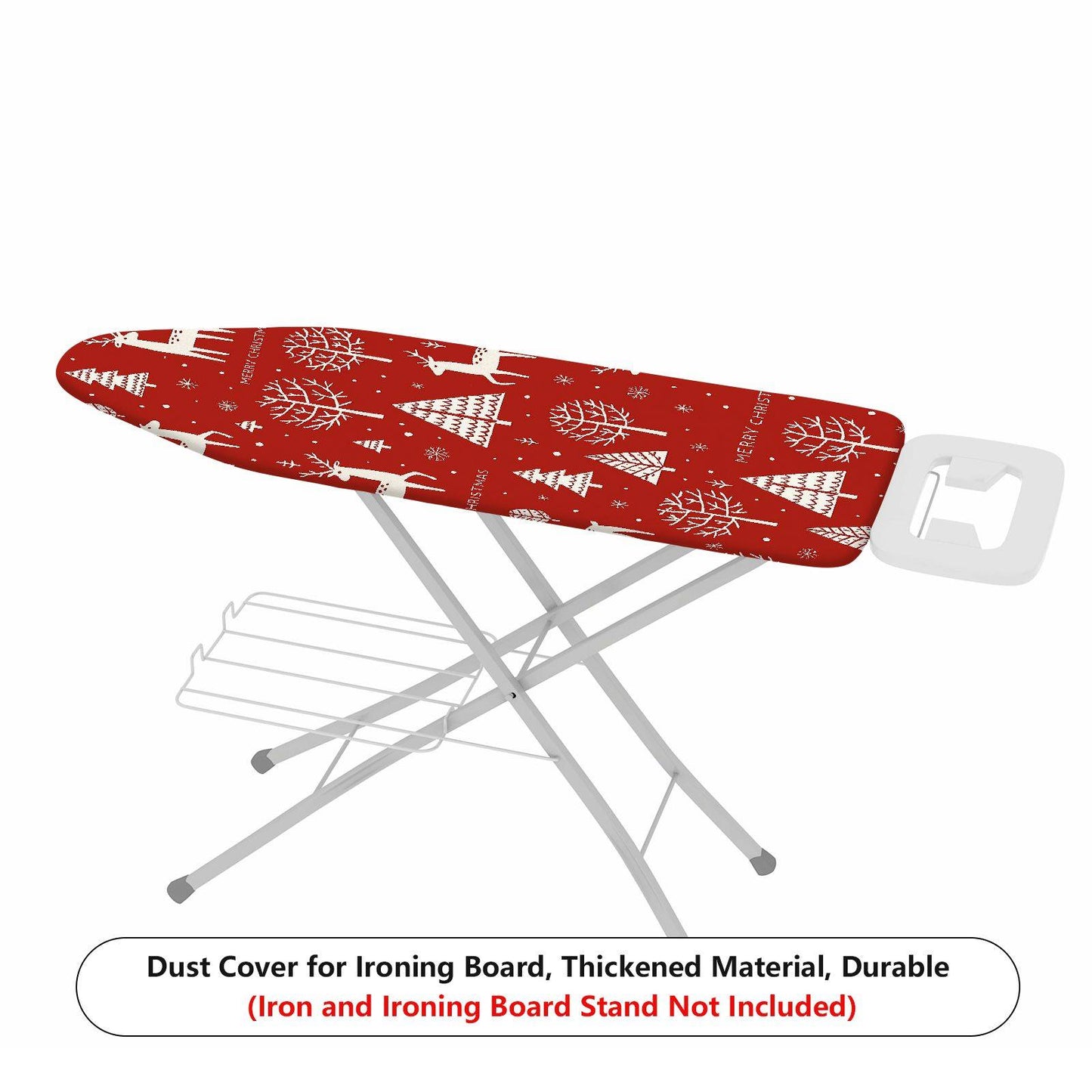 1-Piece Christmas Deer Tree  Ironing Board Cover, Universal Size, Without Board