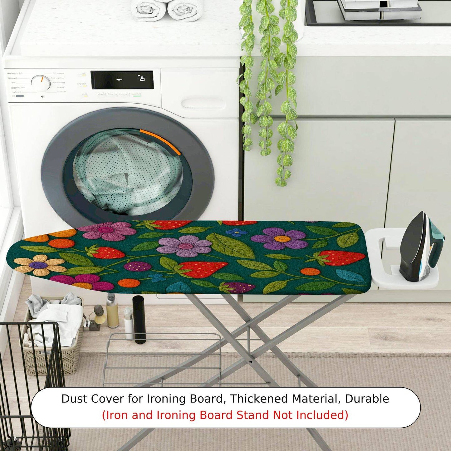 1-Piece Floral Fruit Leaf  Ironing Board Cover, Universal Size, Without Board